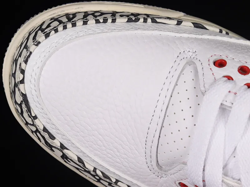 All categories Air Jordan Jordan series basketball shoes Air Jordan 3 cost-effective version Air Jordan 3 "White Cement Reimagined" AJ3 Joe 3 new white cement top layer replica basketball shoes DN3707-100